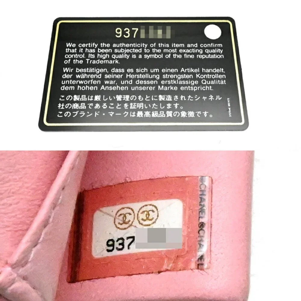 CHANEL Pink Caviar Leather Logo Wallet - Picture 9 of 10